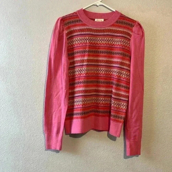 Fate Fair Isle Puff Sleeve Sweater - Picture 2 of 6